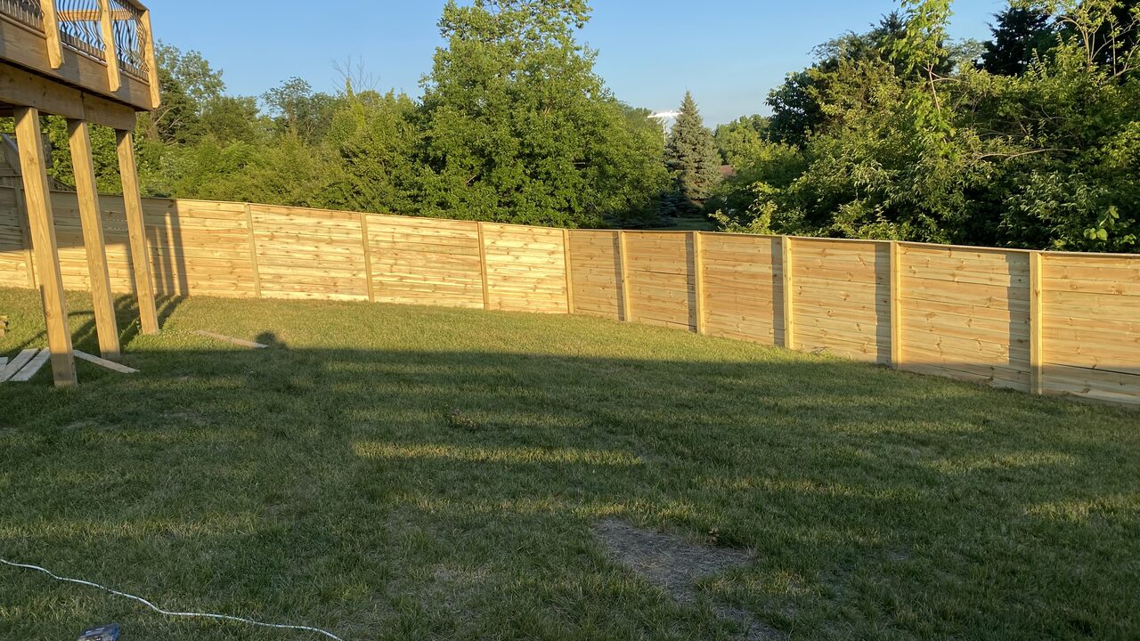 Fence installation project in Dayton, Ohio
